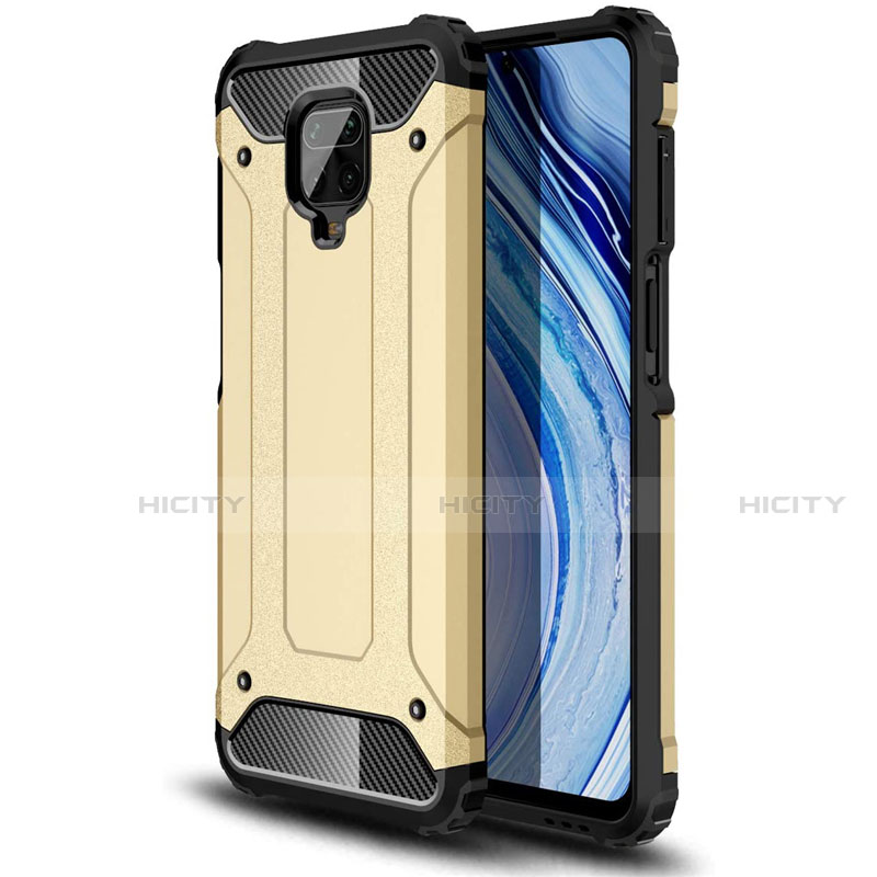 Custodia Silicone e Plastica Opaca Cover per Xiaomi Redmi Note 9 Pro Max Oro