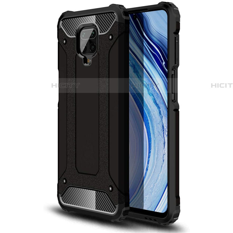 Custodia Silicone e Plastica Opaca Cover per Xiaomi Redmi Note 9S Nero