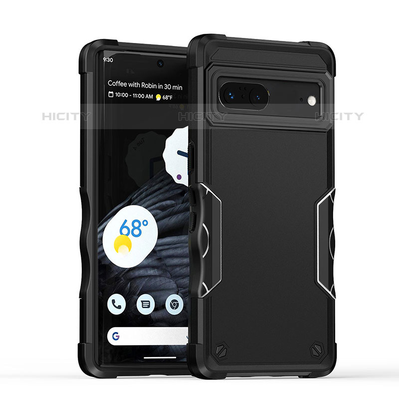 Custodia Silicone e Plastica Opaca Cover QW1 per Google Pixel 7 5G Nero