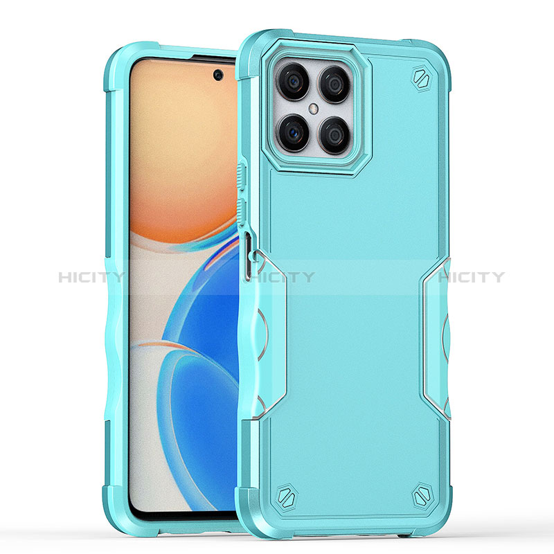 Custodia Silicone e Plastica Opaca Cover QW1 per Huawei Honor X8 4G Blu