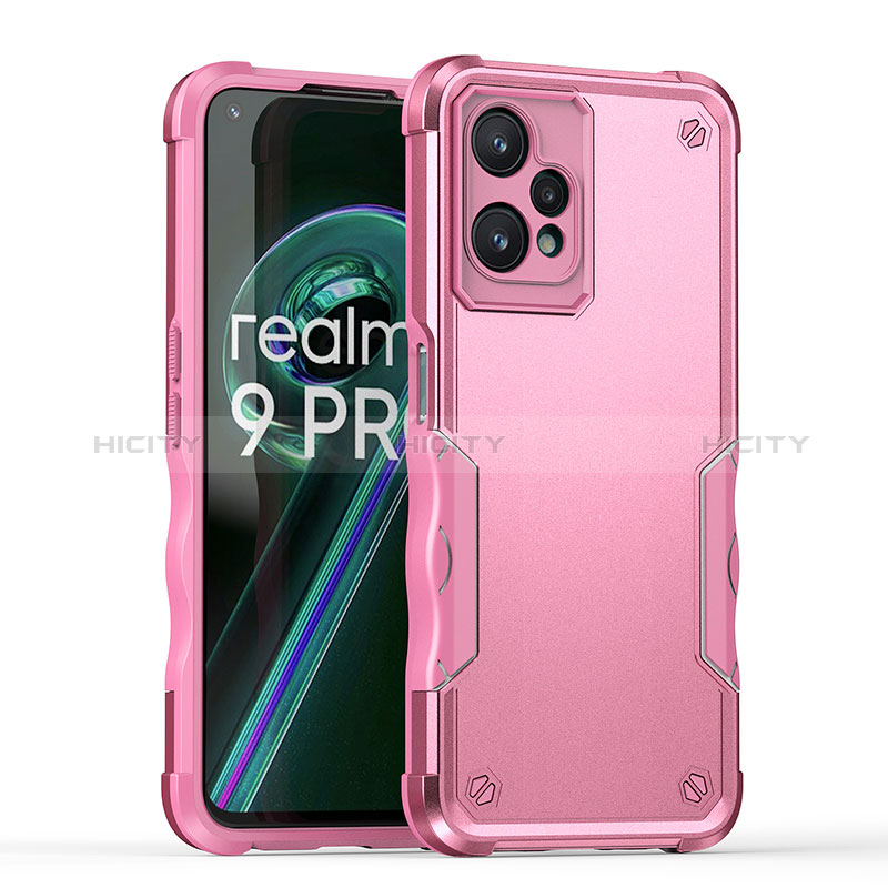 Custodia Silicone e Plastica Opaca Cover QW1 per Realme 9 5G Rosa