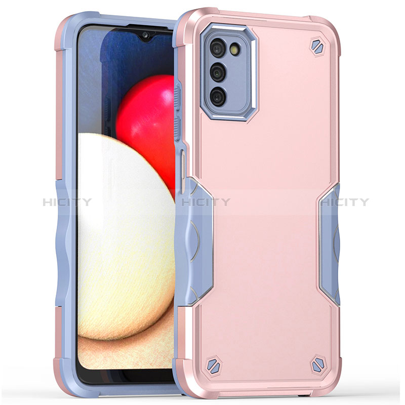 Custodia Silicone e Plastica Opaca Cover QW1 per Samsung Galaxy A02s Rosa