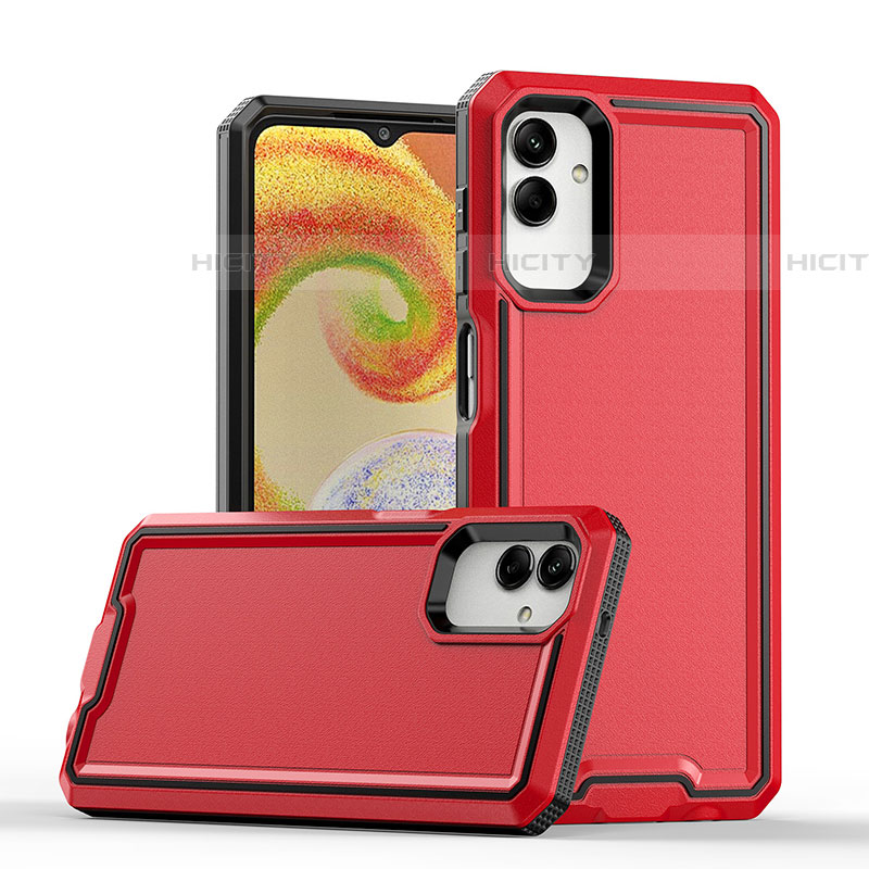 Custodia Silicone e Plastica Opaca Cover QW1 per Samsung Galaxy A04E Rosso