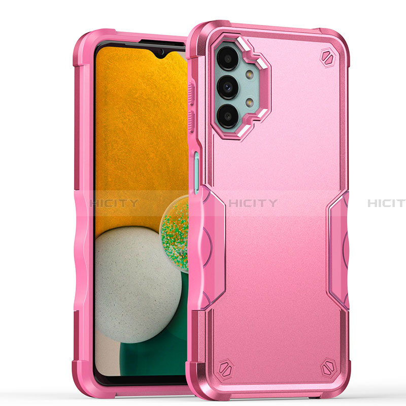 Custodia Silicone e Plastica Opaca Cover QW1 per Samsung Galaxy A13 4G Oro Rosa