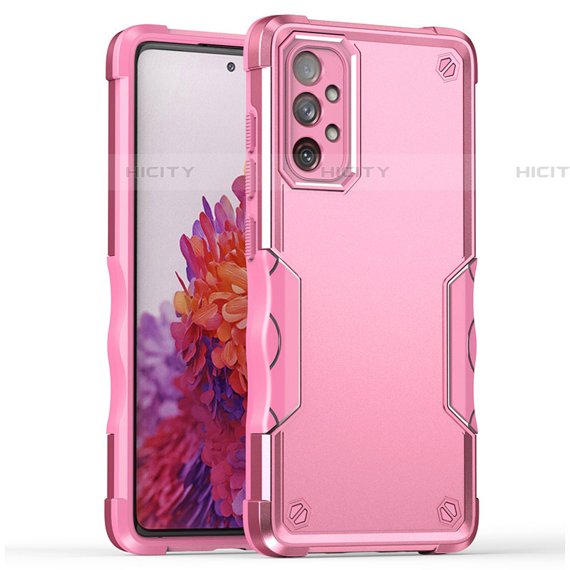 Custodia Silicone e Plastica Opaca Cover QW1 per Samsung Galaxy A73 5G Oro Rosa