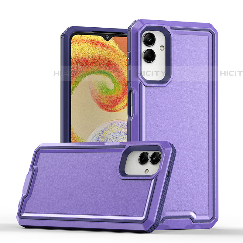 Custodia Silicone e Plastica Opaca Cover QW1 per Samsung Galaxy F04 Viola