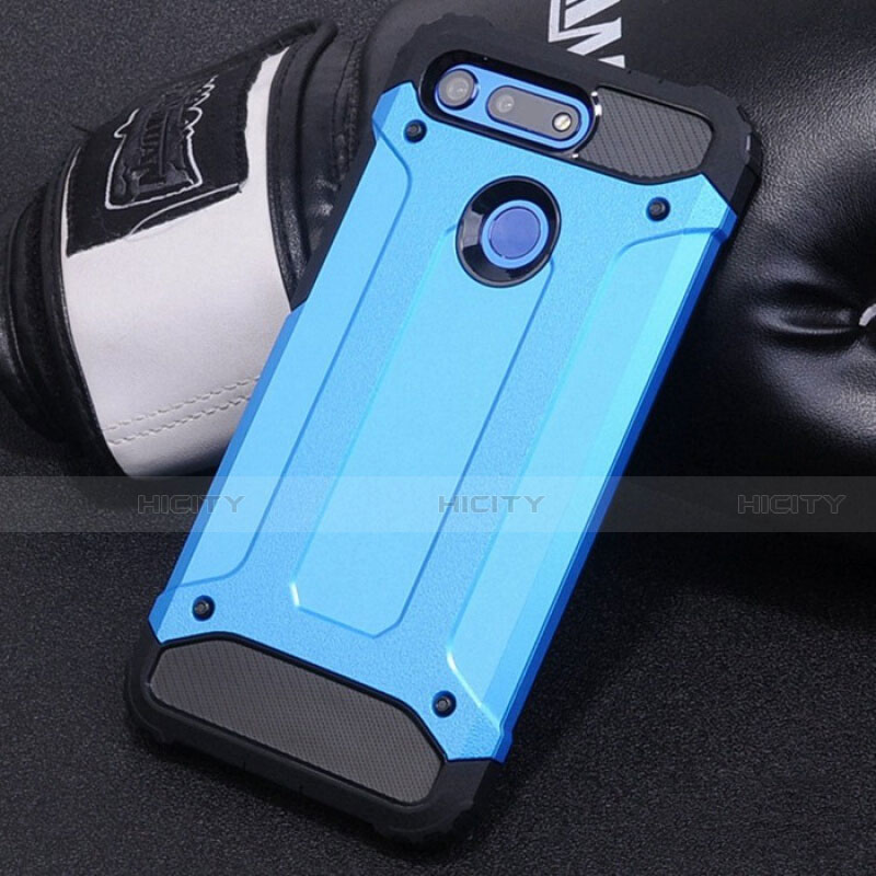 Custodia Silicone e Plastica Opaca Cover R01 per Huawei Honor V20 Cielo Blu