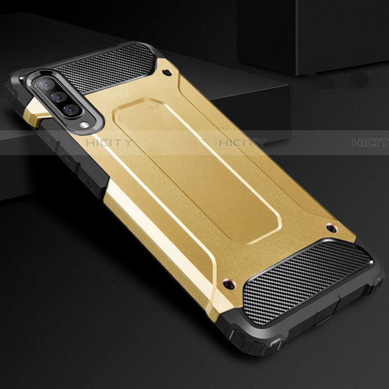 Custodia Silicone e Plastica Opaca Cover R01 per Samsung Galaxy A70S Oro