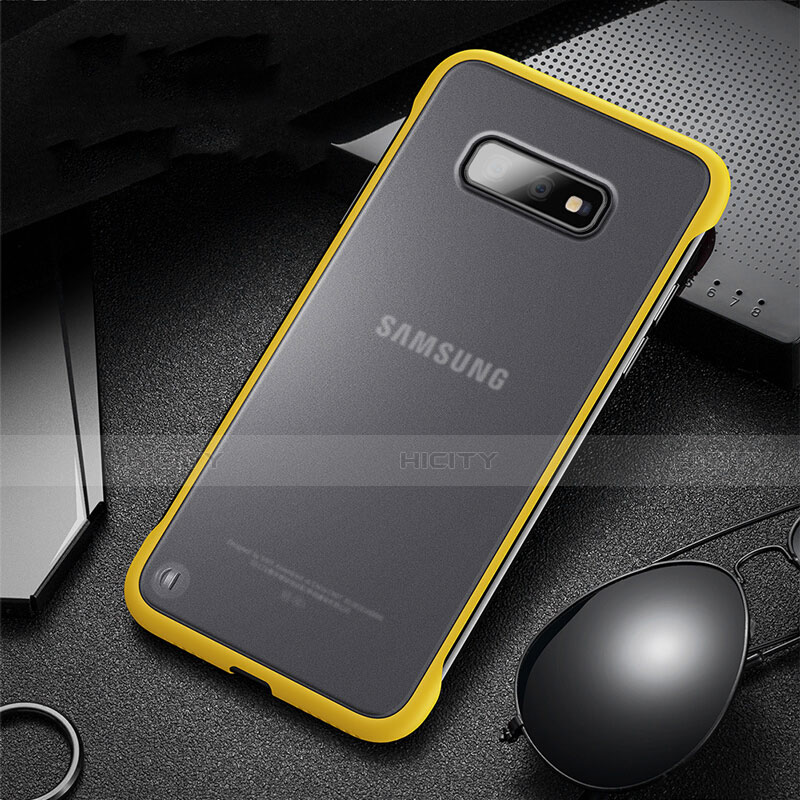 Custodia Silicone e Plastica Opaca Cover R01 per Samsung Galaxy S10e Giallo