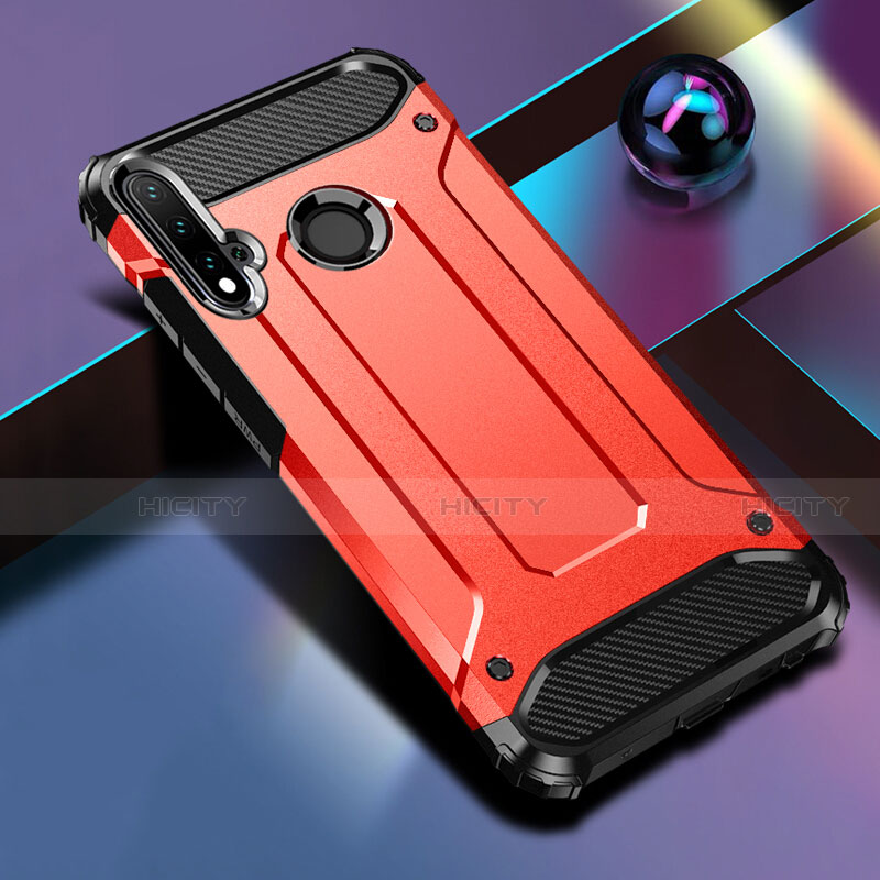 Custodia Silicone e Plastica Opaca Cover R02 per Huawei Nova 5i Rosso