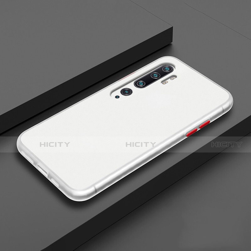 Custodia Silicone e Plastica Opaca Cover R02 per Xiaomi Mi Note 10 Bianco