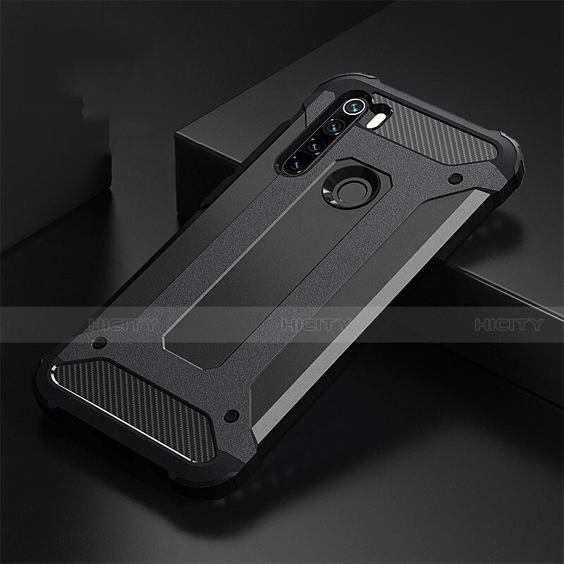 Custodia Silicone e Plastica Opaca Cover R02 per Xiaomi Redmi Note 8 Nero