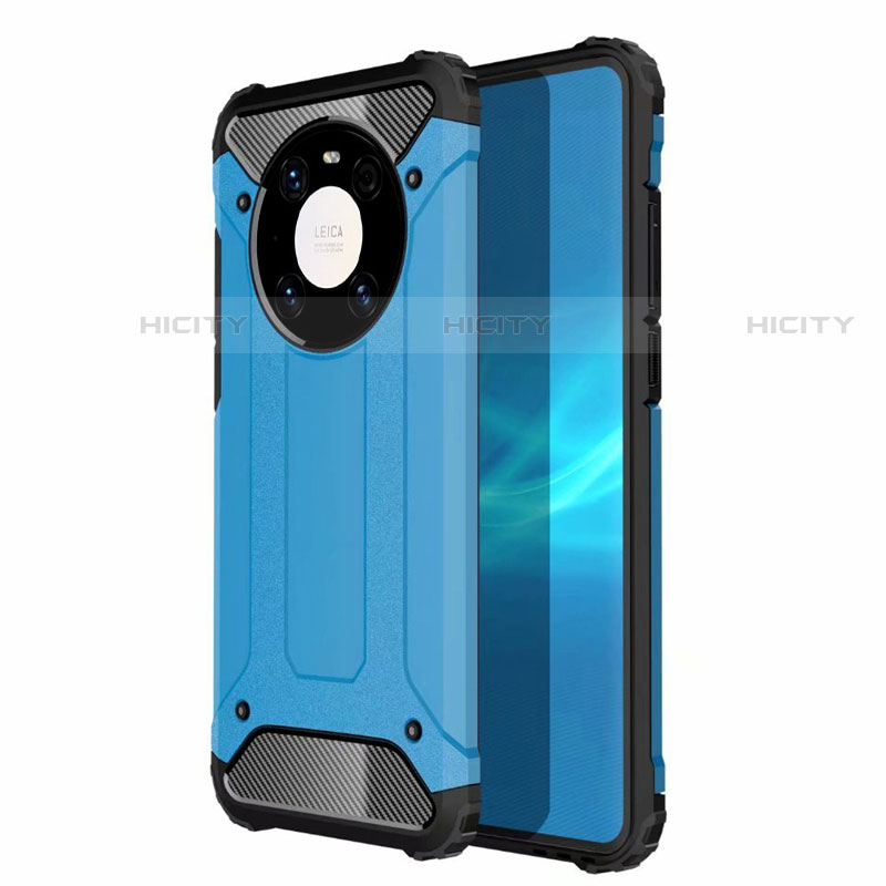 Custodia Silicone e Plastica Opaca Cover U01 per Huawei Mate 40E Pro 4G Cielo Blu