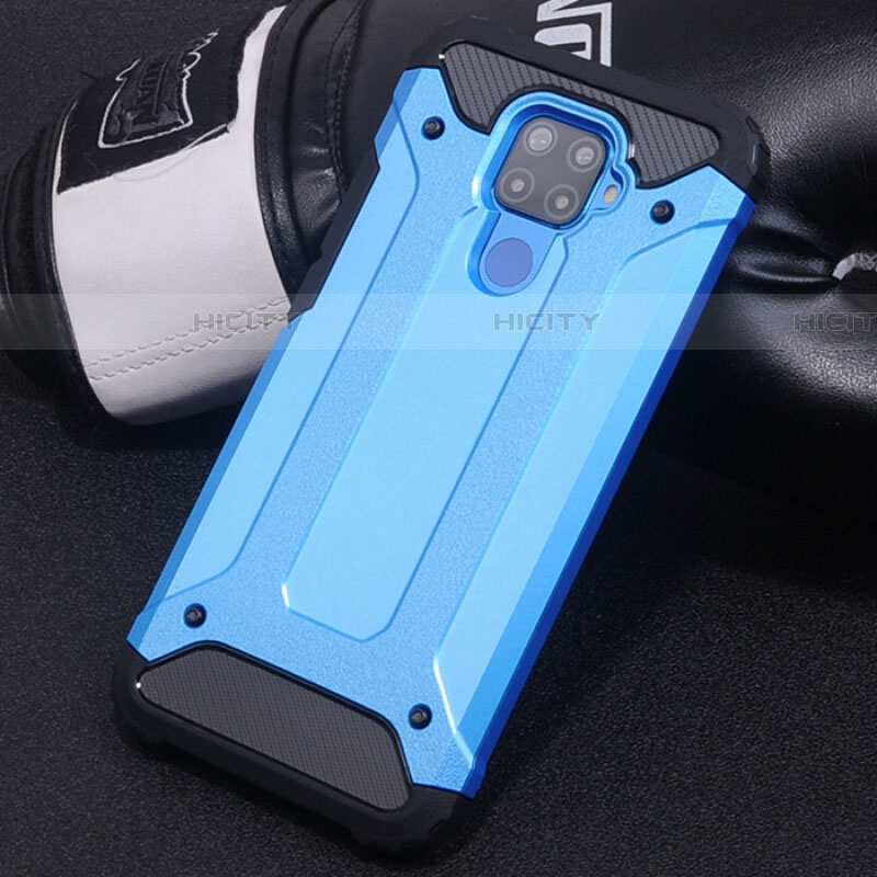 Custodia Silicone e Plastica Opaca Cover U01 per Huawei Nova 5z Cielo Blu