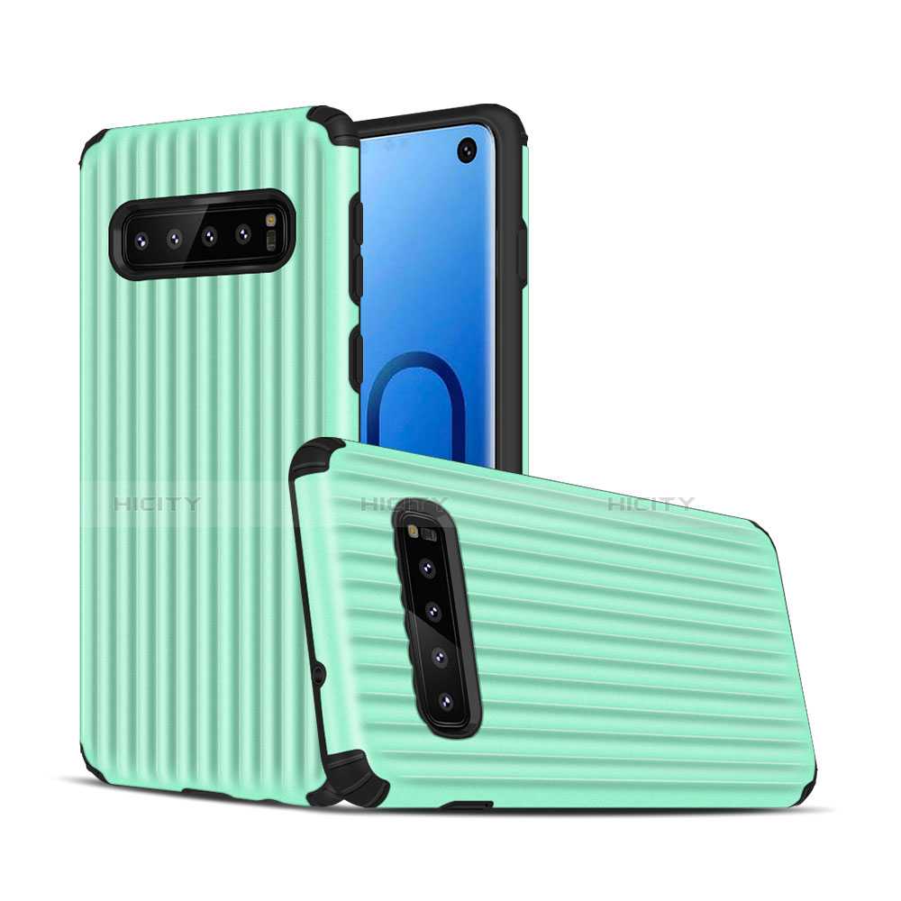 Custodia Silicone e Plastica Opaca Cover U01 per Samsung Galaxy S10 5G Verde