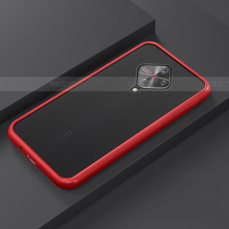 Custodia Silicone e Plastica Opaca Cover U01 per Vivo X50 Lite Rosso