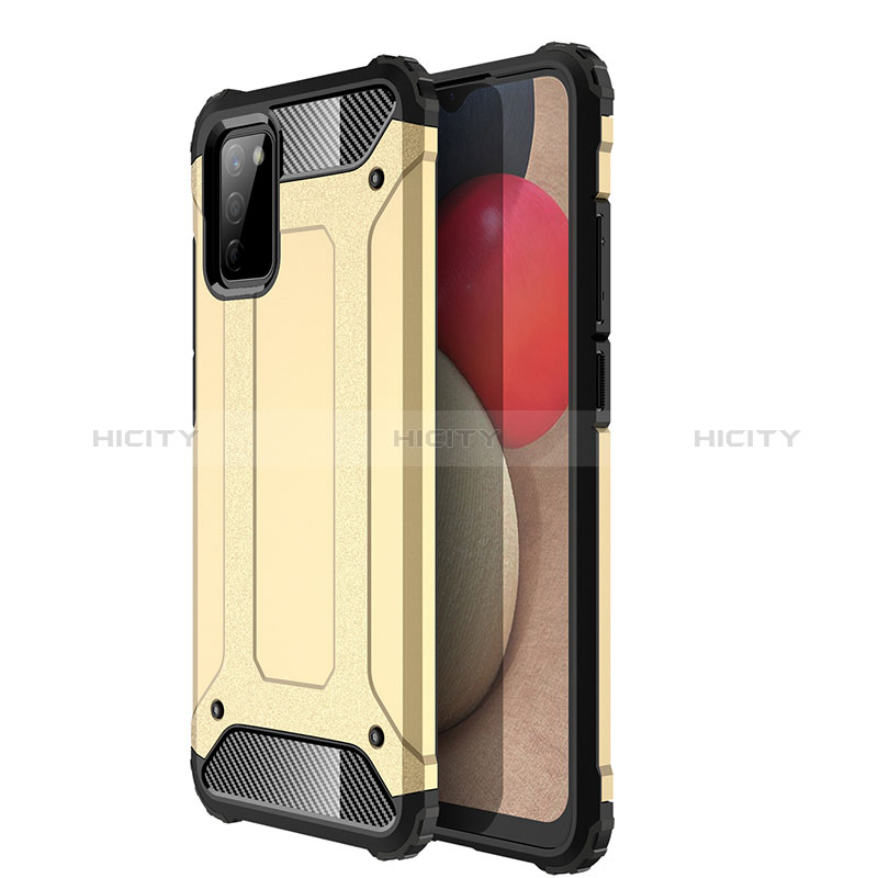 Custodia Silicone e Plastica Opaca Cover WL1 per Samsung Galaxy A02s Oro