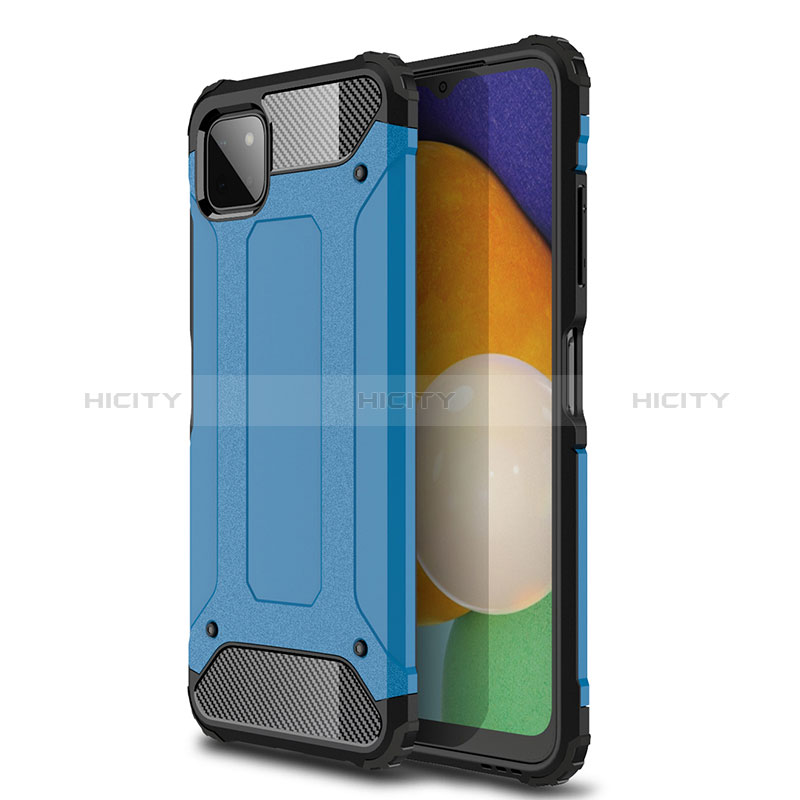 Custodia Silicone e Plastica Opaca Cover WL1 per Samsung Galaxy A22s 5G Blu