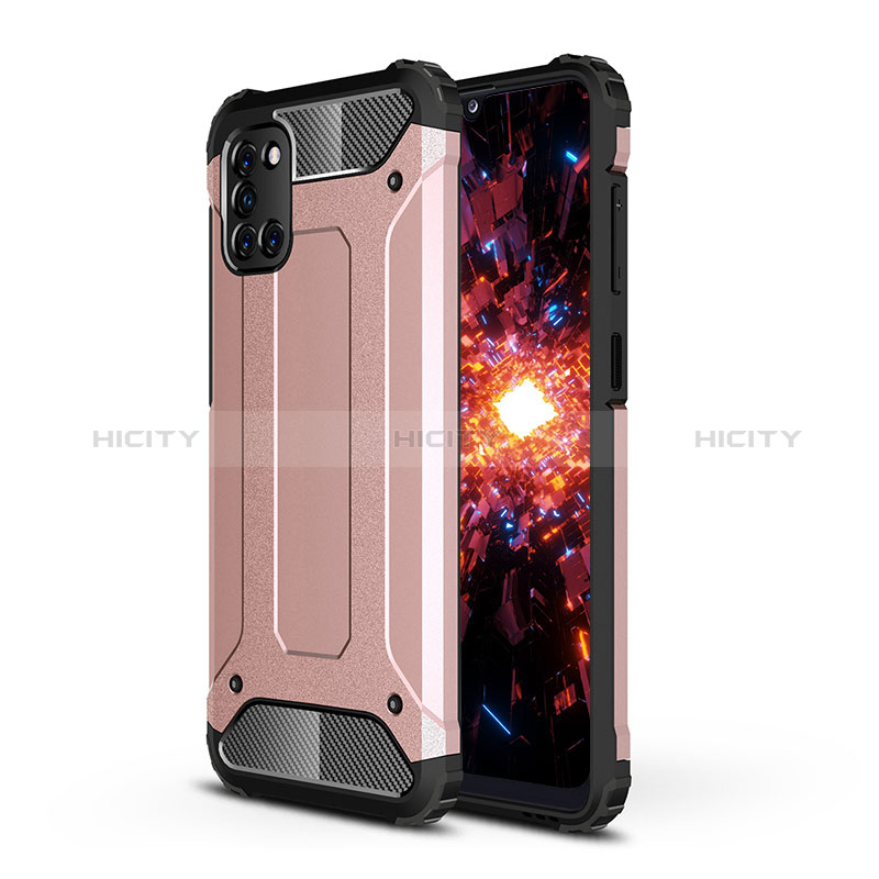 Custodia Silicone e Plastica Opaca Cover WL1 per Samsung Galaxy A31 Oro Rosa