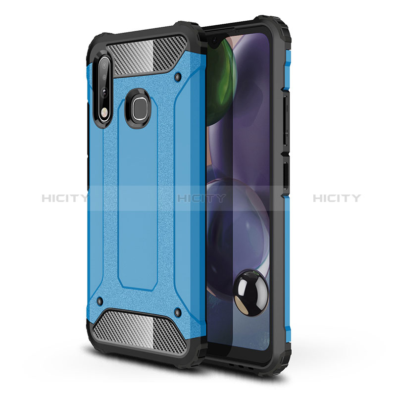Custodia Silicone e Plastica Opaca Cover WL1 per Samsung Galaxy A70E Blu
