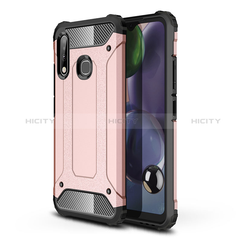 Custodia Silicone e Plastica Opaca Cover WL1 per Samsung Galaxy A70E Oro Rosa