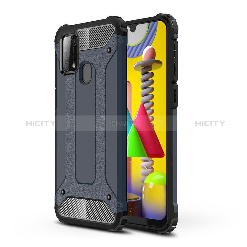 Custodia Silicone e Plastica Opaca Cover WL1 per Samsung Galaxy M31 Prime Edition Blu Notte