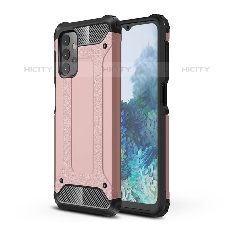 Custodia Silicone e Plastica Opaca Cover WL1 per Samsung Galaxy M32 5G Oro Rosa