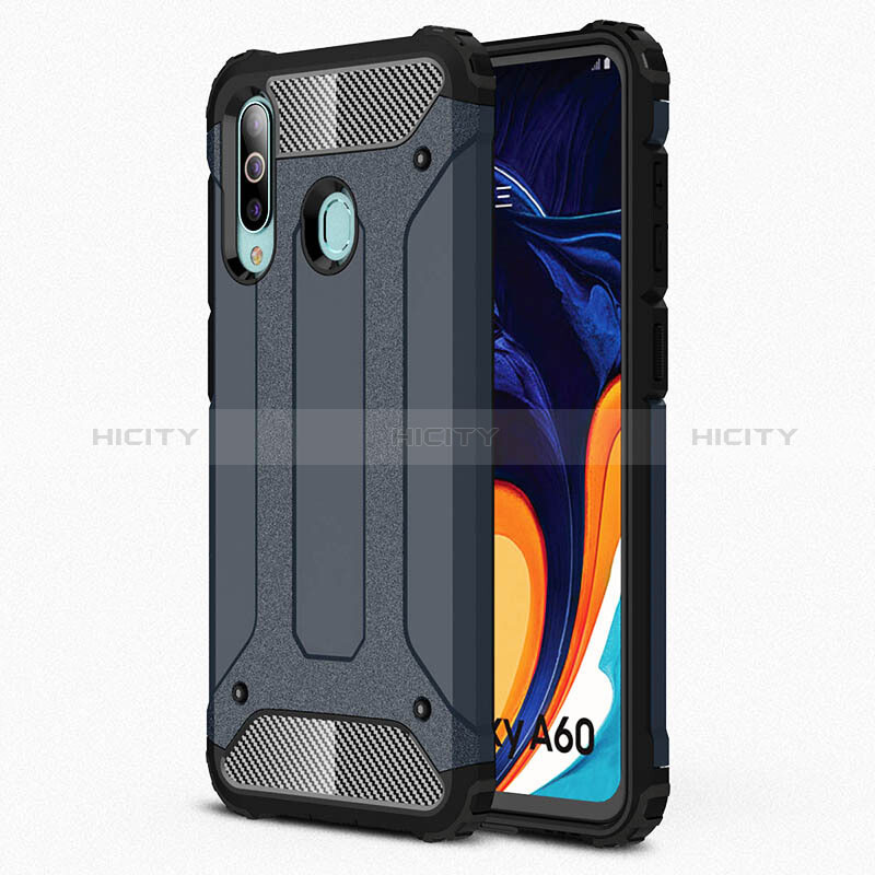 Custodia Silicone e Plastica Opaca Cover WL1 per Samsung Galaxy M40 Blu