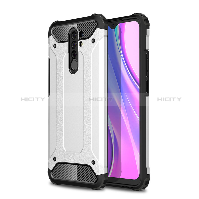 Custodia Silicone e Plastica Opaca Cover WL1 per Xiaomi Redmi 9 Argento