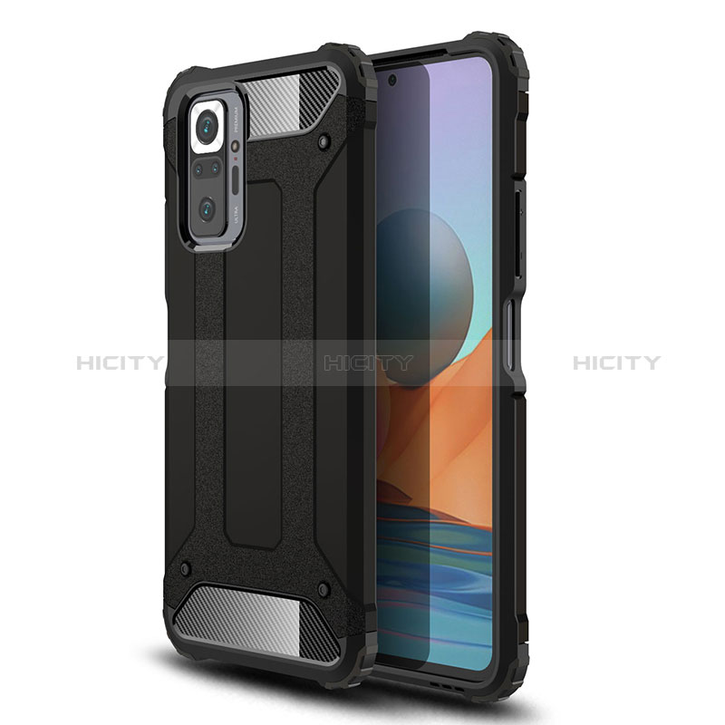 Custodia Silicone e Plastica Opaca Cover WL1 per Xiaomi Redmi Note 10 Pro 4G Nero