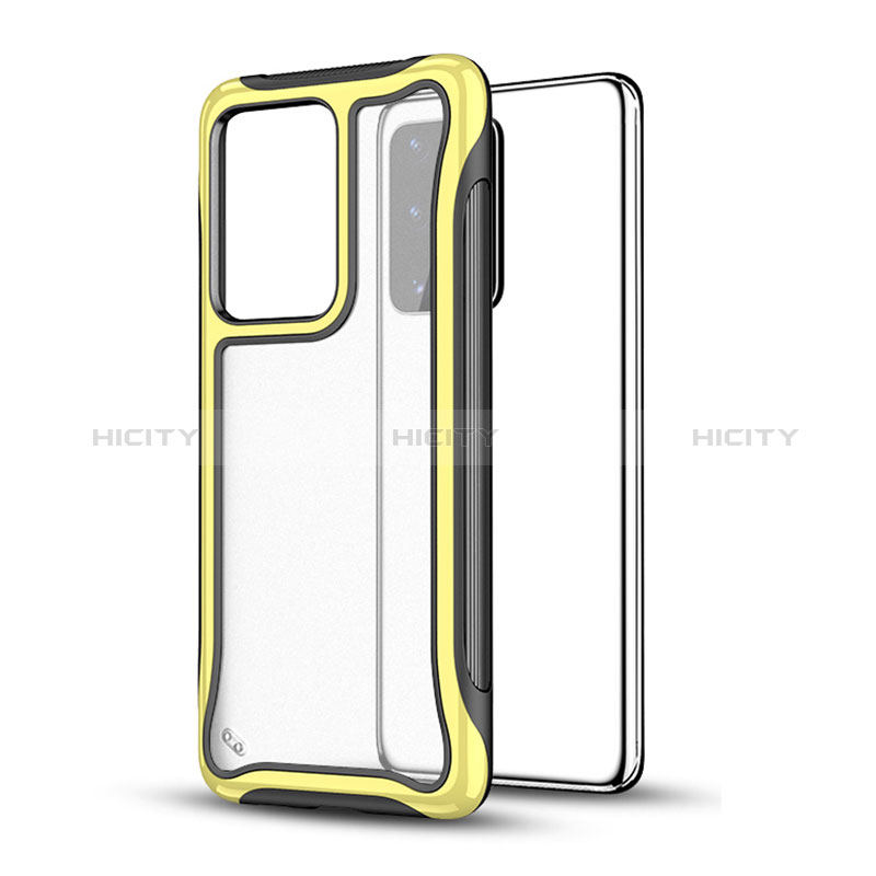 Custodia Silicone e Plastica Opaca Cover YF1 per Samsung Galaxy S20 Plus 5G Giallo