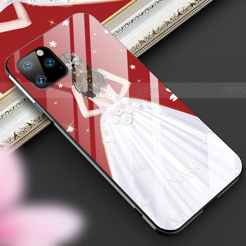 Custodia Silicone Gel Laterale Abito Ragazza Specchio Cover M01 per Apple iPhone 11 Pro Max