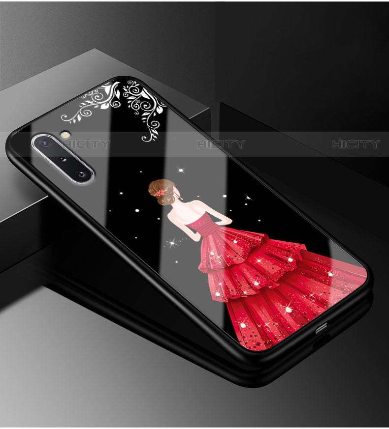 Custodia Silicone Gel Laterale Abito Ragazza Specchio Cover per Samsung Galaxy Note 10 Plus 5G