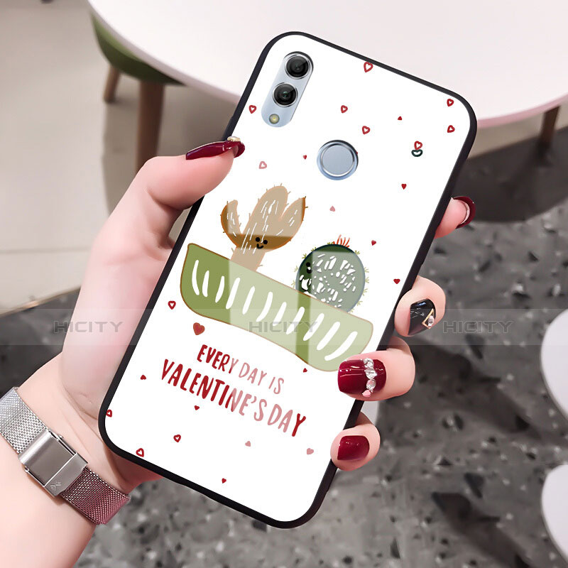 Custodia Silicone Gel Laterale Amore Cuore Specchio Cover S01 per Huawei Honor 10 Lite Verde