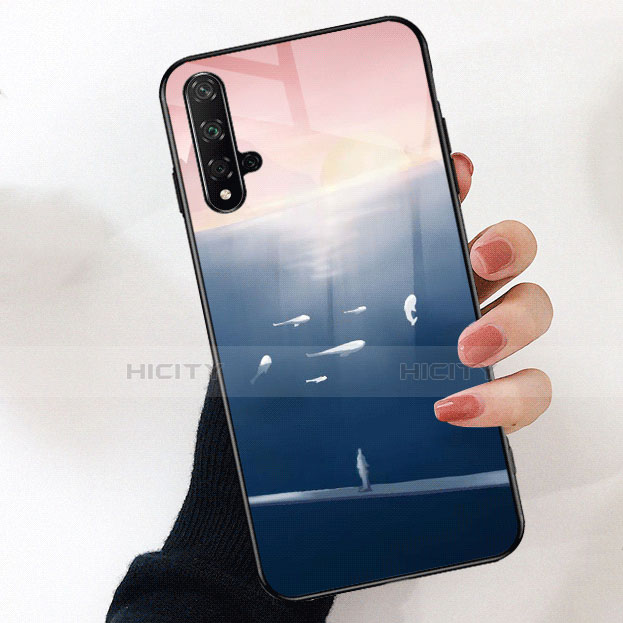 Custodia Silicone Gel Laterale Fantasia Modello Specchio Cover D01 per Huawei Honor 20