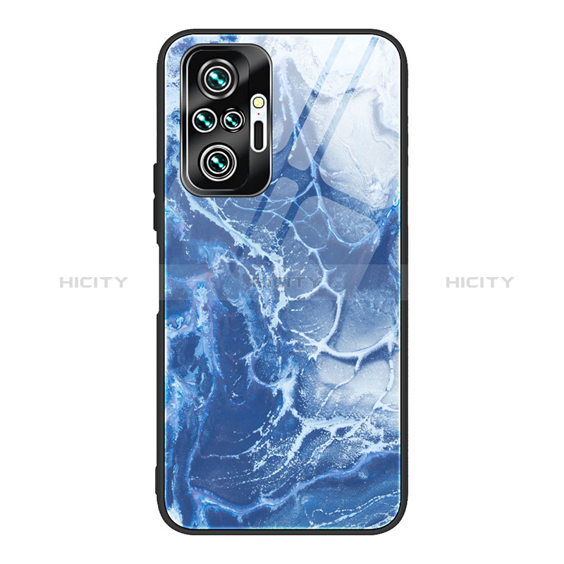 Custodia Silicone Gel Laterale Fantasia Modello Specchio Cover JM1 per Xiaomi Redmi Note 10 Pro 4G Blu Notte