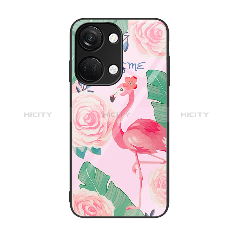 Custodia Silicone Gel Laterale Fantasia Modello Specchio Cover JM3 per OnePlus Nord 3 5G Rosa Caldo