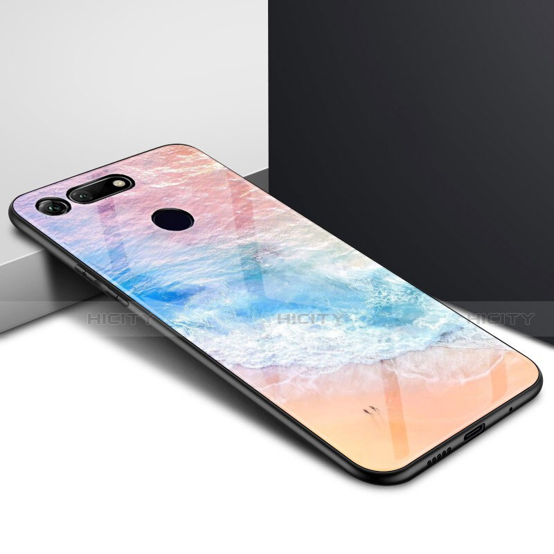 Custodia Silicone Gel Laterale Fantasia Modello Specchio Cover K01 per Huawei Honor View 20 Colorato