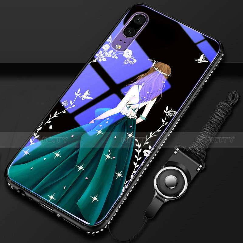 Custodia Silicone Gel Laterale Fantasia Modello Specchio Cover K01 per Huawei P20