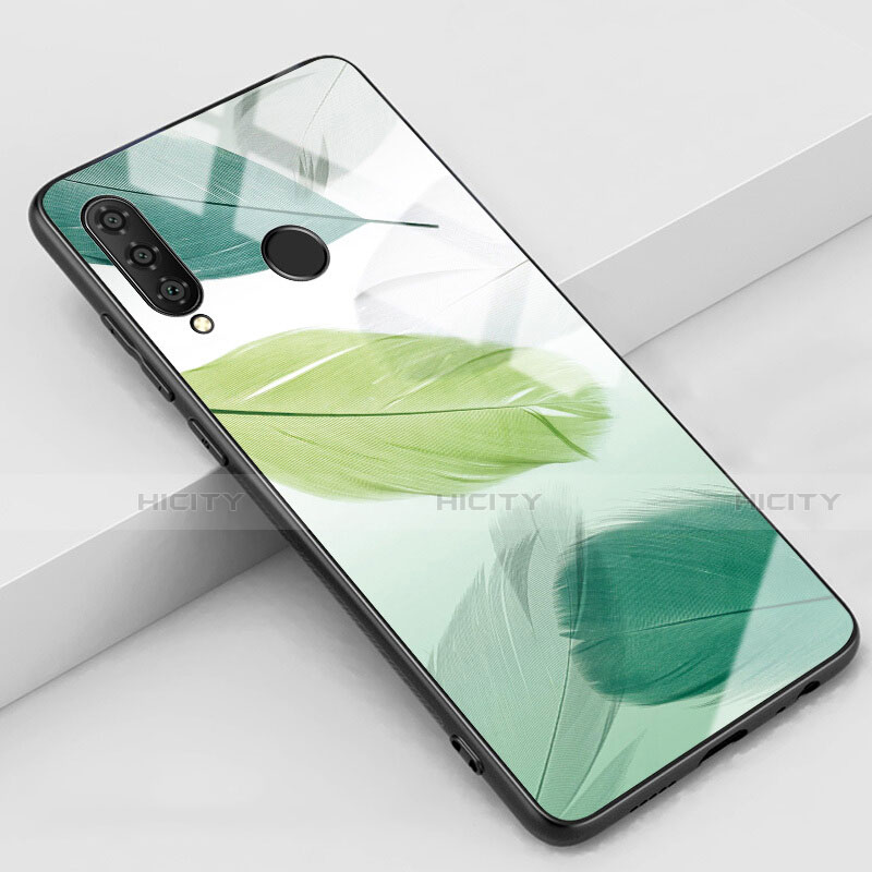 Custodia Silicone Gel Laterale Fantasia Modello Specchio Cover K02 per Huawei Nova 4e Verde