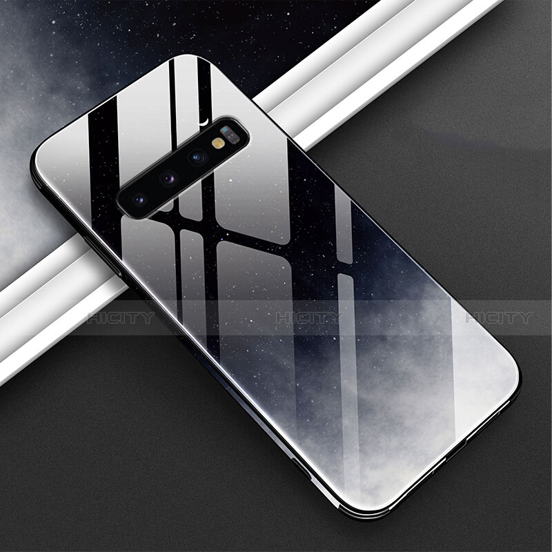 Custodia Silicone Gel Laterale Fantasia Modello Specchio Cover K06 per Samsung Galaxy S10 5G Nero