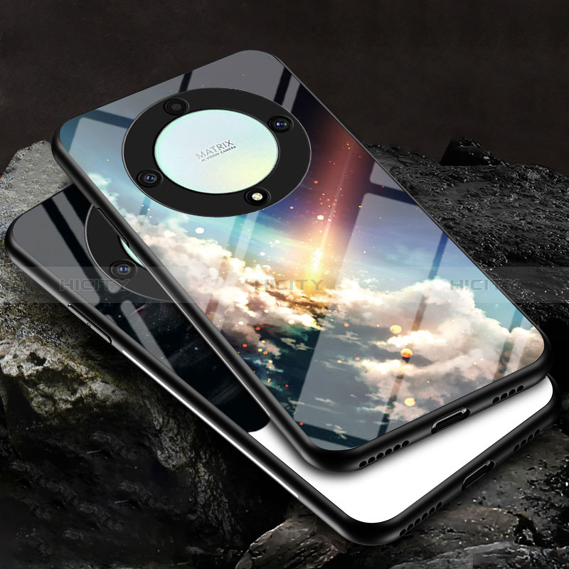 Custodia Silicone Gel Laterale Fantasia Modello Specchio Cover LS1 per Huawei Honor X9a 5G