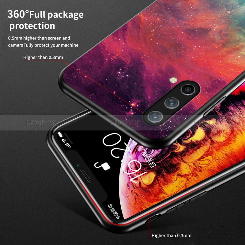 Custodia Silicone Gel Laterale Fantasia Modello Specchio Cover LS1 per OnePlus Nord CE 5G