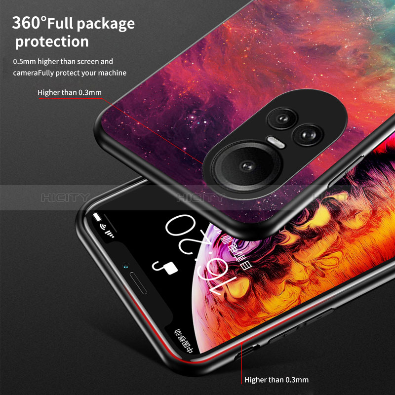 Custodia Silicone Gel Laterale Fantasia Modello Specchio Cover LS1 per Oppo Reno10 Pro 5G