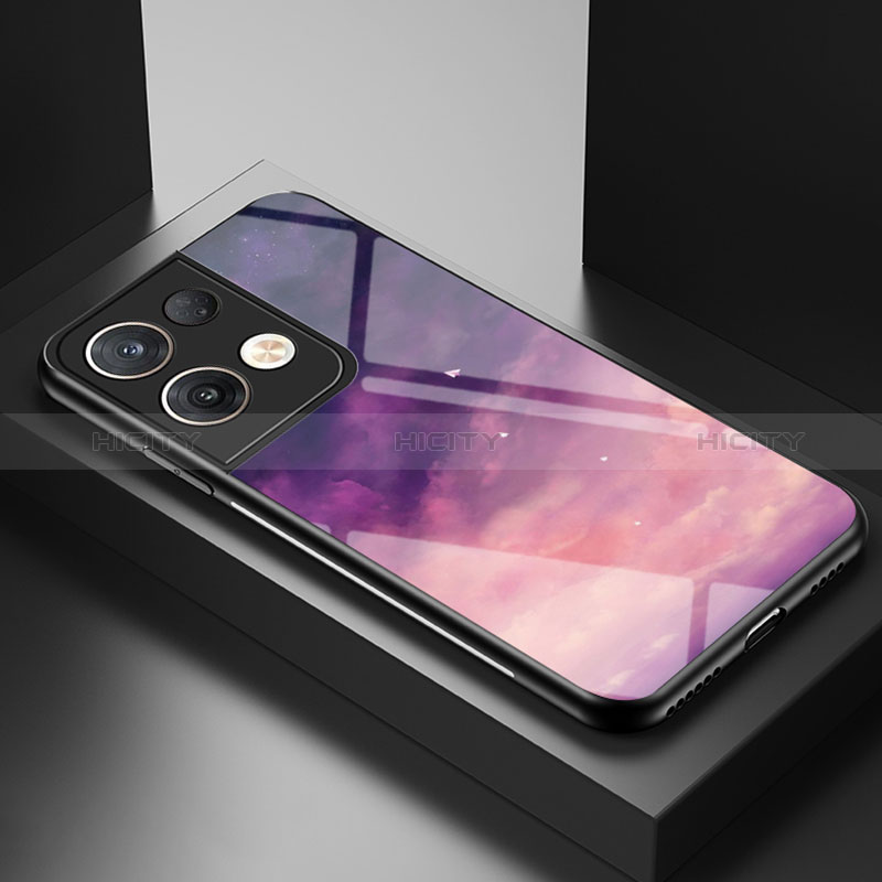 Custodia Silicone Gel Laterale Fantasia Modello Specchio Cover LS1 per Oppo Reno9 Pro+ Plus 5G