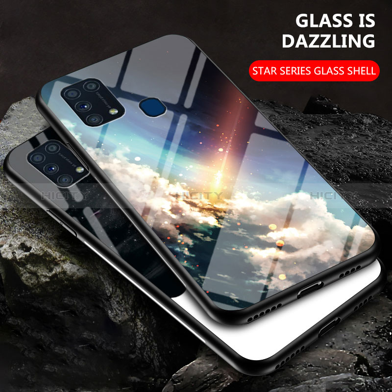 Custodia Silicone Gel Laterale Fantasia Modello Specchio Cover LS1 per Samsung Galaxy M31