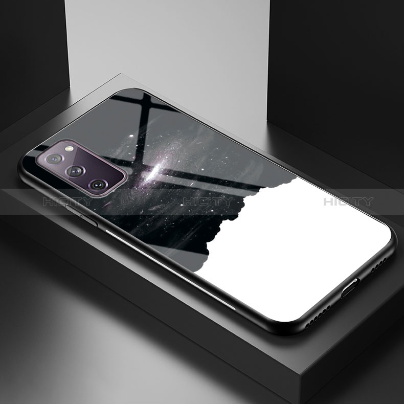 Custodia Silicone Gel Laterale Fantasia Modello Specchio Cover LS1 per Samsung Galaxy S20 Lite 5G Nero