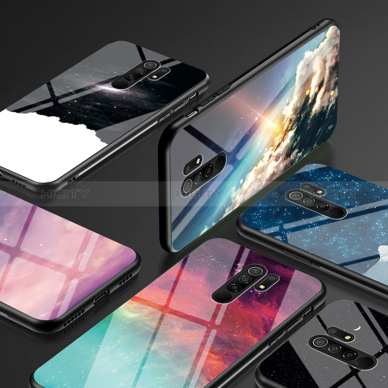 Custodia Silicone Gel Laterale Fantasia Modello Specchio Cover LS1 per Xiaomi Redmi 9 Prime India