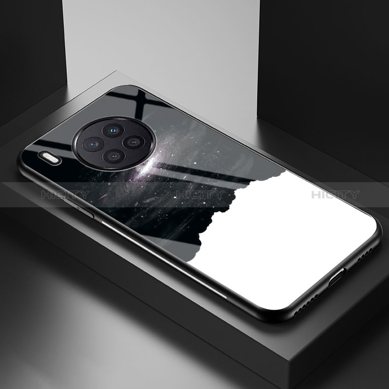 Custodia Silicone Gel Laterale Fantasia Modello Specchio Cover LS2 per Huawei Nova 8i Nero