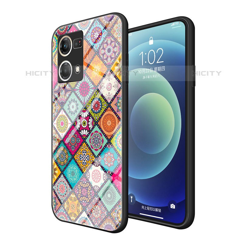 Custodia Silicone Gel Laterale Fantasia Modello Specchio Cover LS2 per Oppo F21 Pro 4G